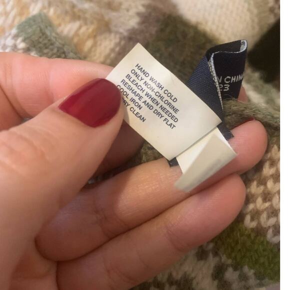 Gap brown green lambswool knit scarf - Picture 5 of 6